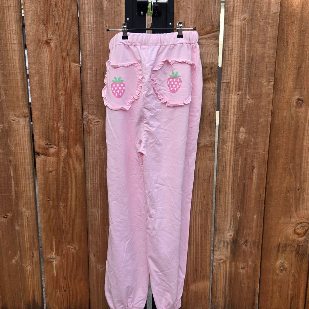 Sweet Society Strawberry Pocket Joggers New Size Xl Cherry Girl
